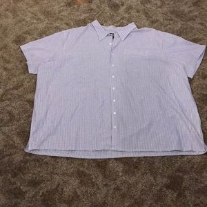 Purple Gingham Short Sleeve Button-Down